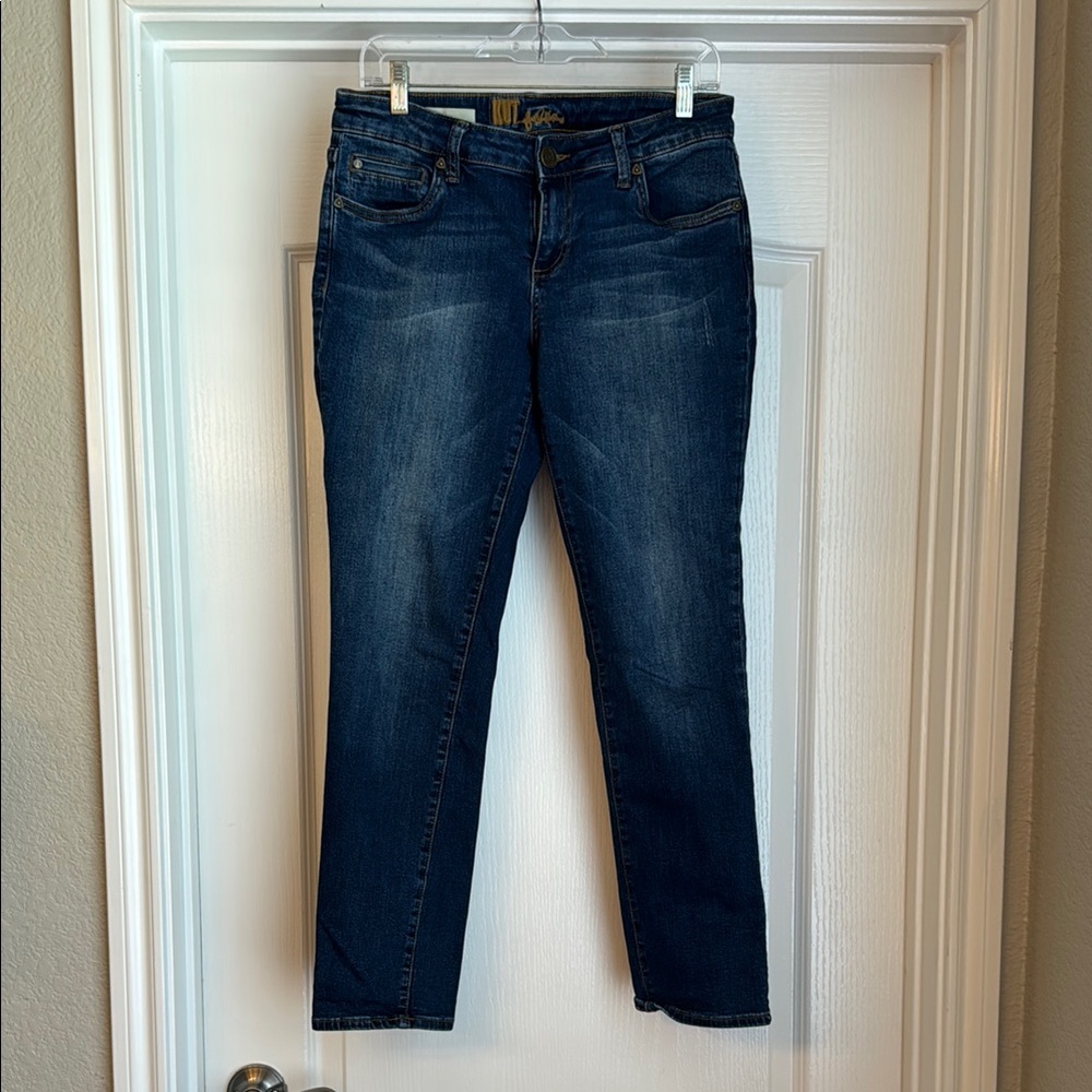 KUT Blue Boyfriend Jeans with Classic Indigo Wash
